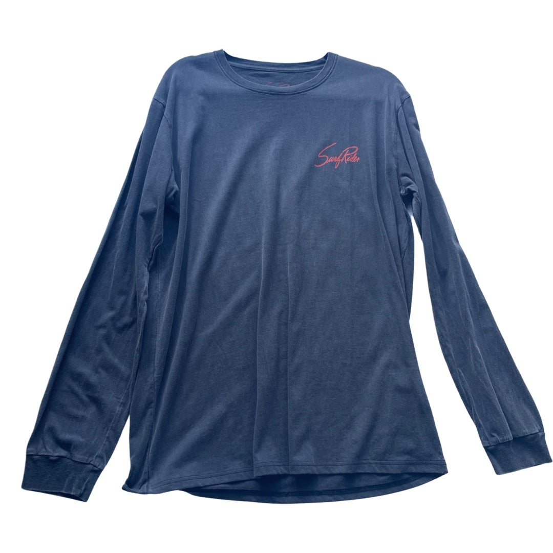 SurfRider, 100% Cotton Long sleeve Tee-Shirt (Charcoal/ Orange)