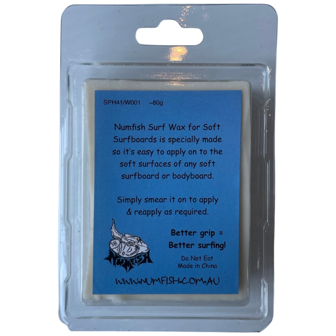 Numfish white Surf wax 80g For Soft Surfboards & Bodyboards