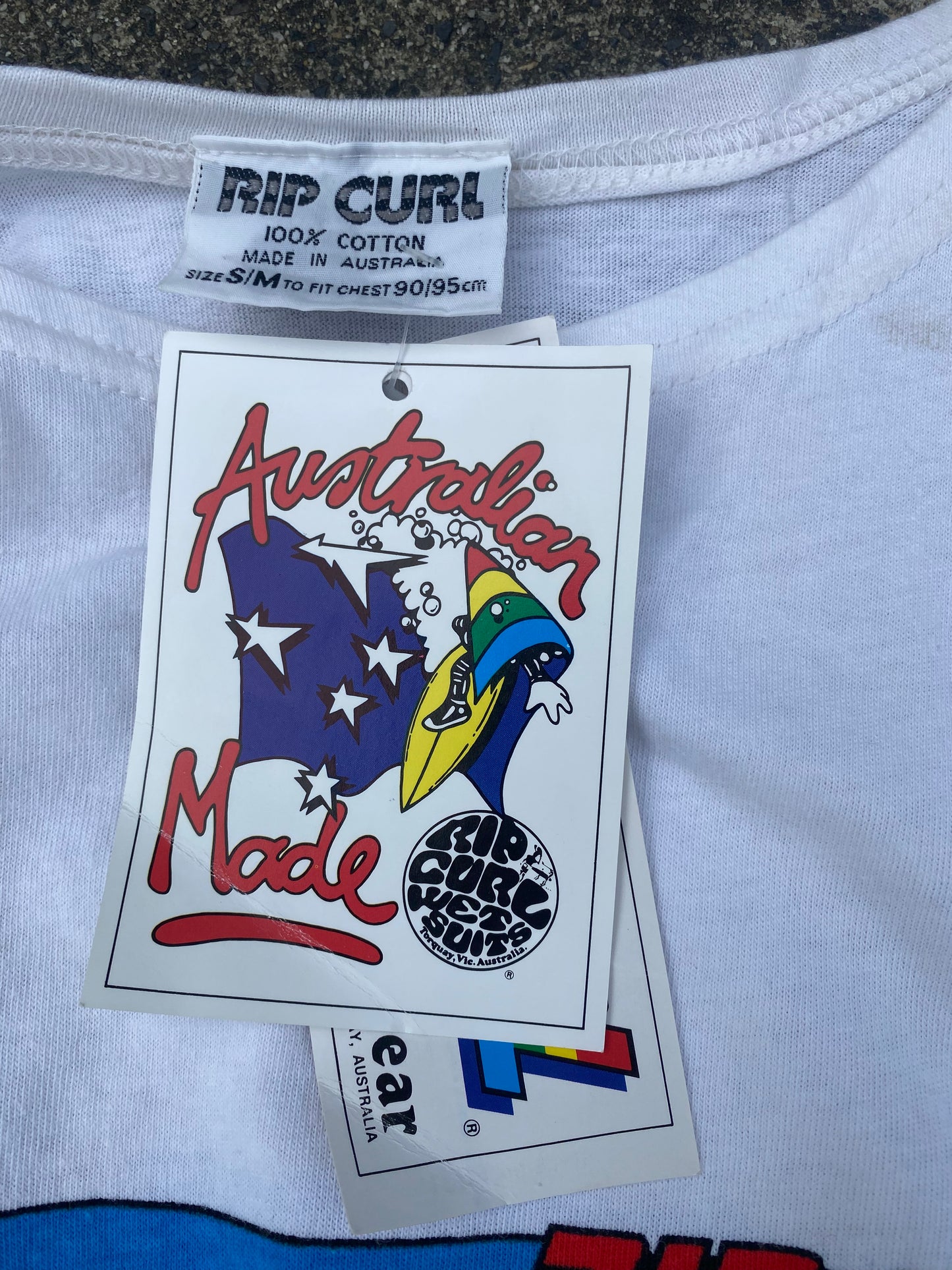 T-shirt Rip Curl Vintage Homme Taille XS - Années 80 - Couleur Fuchsia