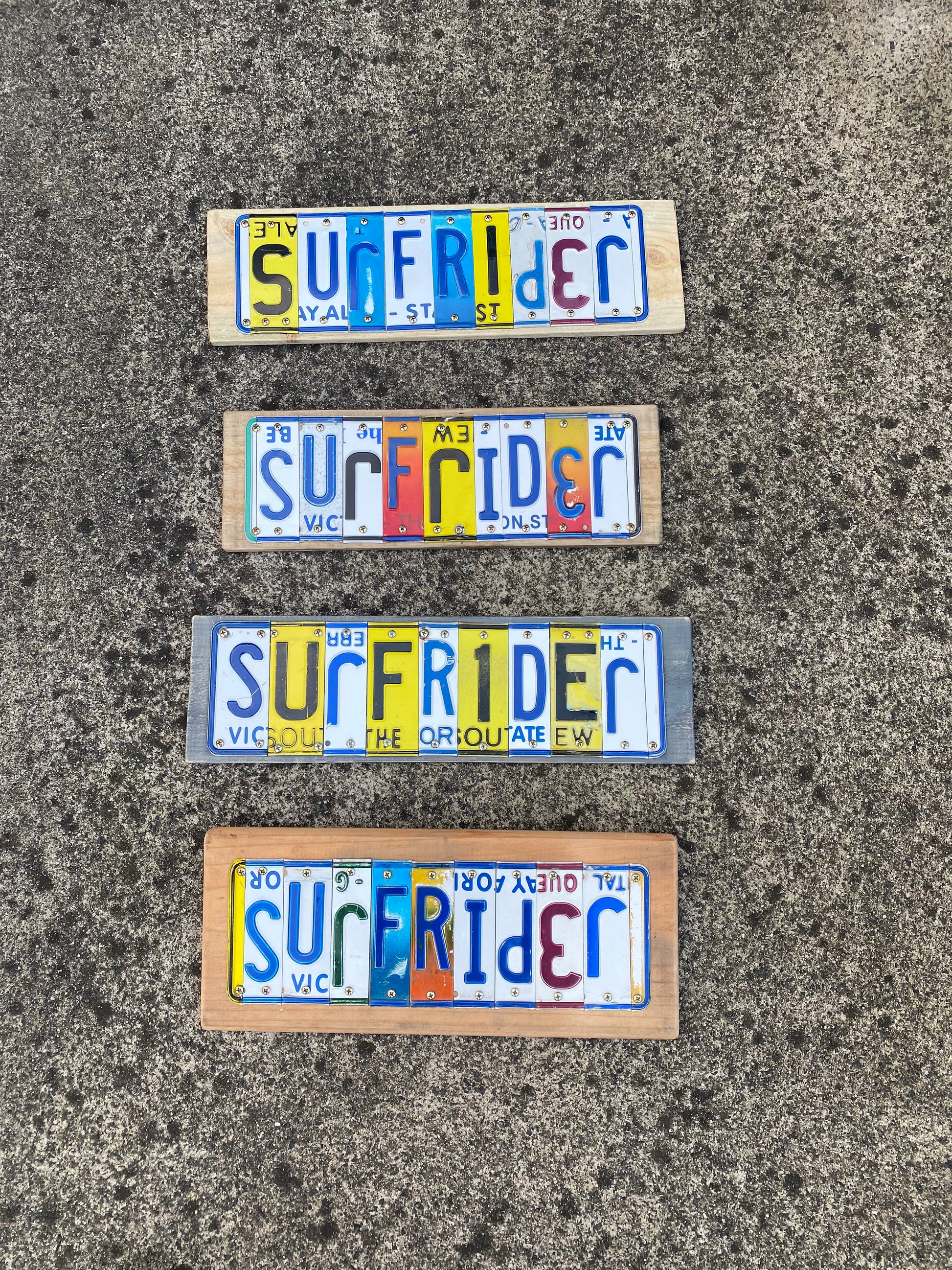 “SurfRider “Signs Display number plates – Surfrider