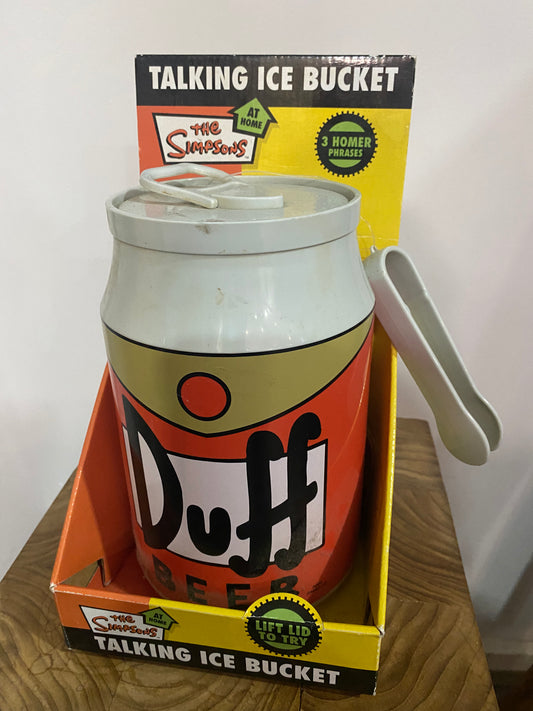 Rare The Simpsons ‘Duff Beer’ Talking Ice Bucket , 2005 NEW in box