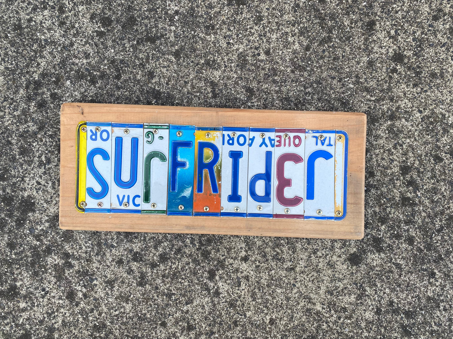 “SurfRider “Signs Display number plates