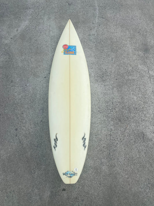 6’4 Hot Buttered 1994 Wayne Cleggett FCS Thruster Surfboard