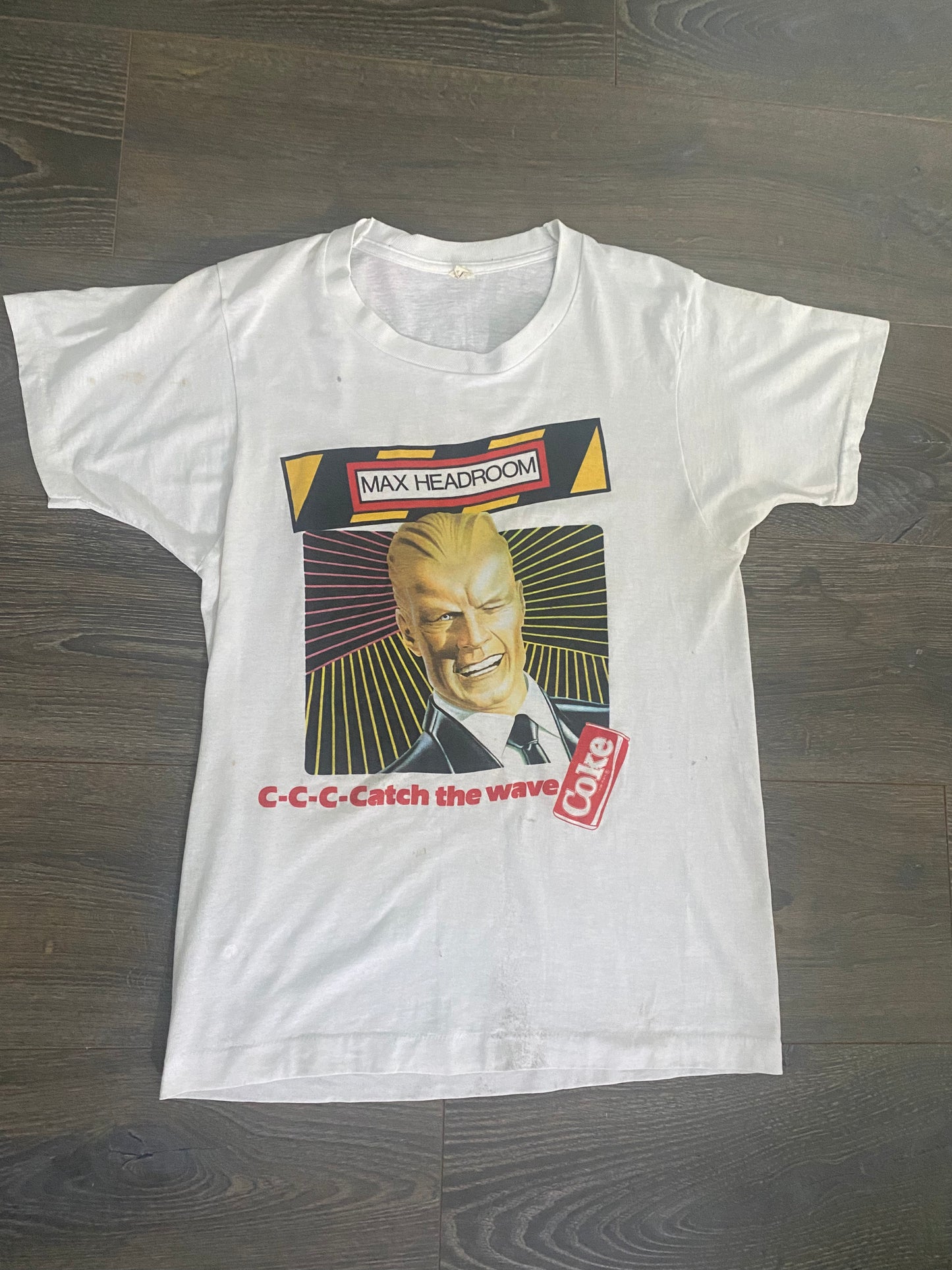 Vintage 1990’s Max Headroom Coke Small Tee - Shirt ‘ C-C-C-Catch the Wave ‘