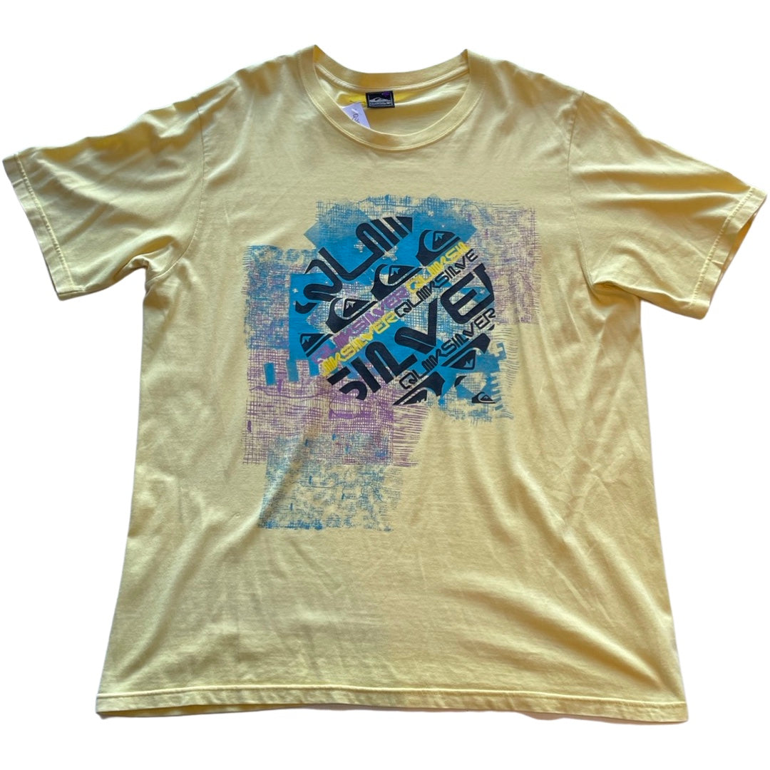 Quiksilver size UNKNOWN Short Sleeve Pastel Yellow T-shirt
