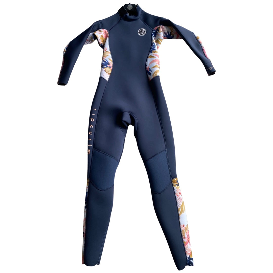 Rip Curl 3:2  Back ZipSize 8 Hibiscus, Navy, Pink Steamer P 24357
