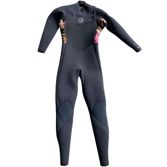 Rip Curl 4:3  Chest ZipSize 12 Hibiscus Steamer P 23957