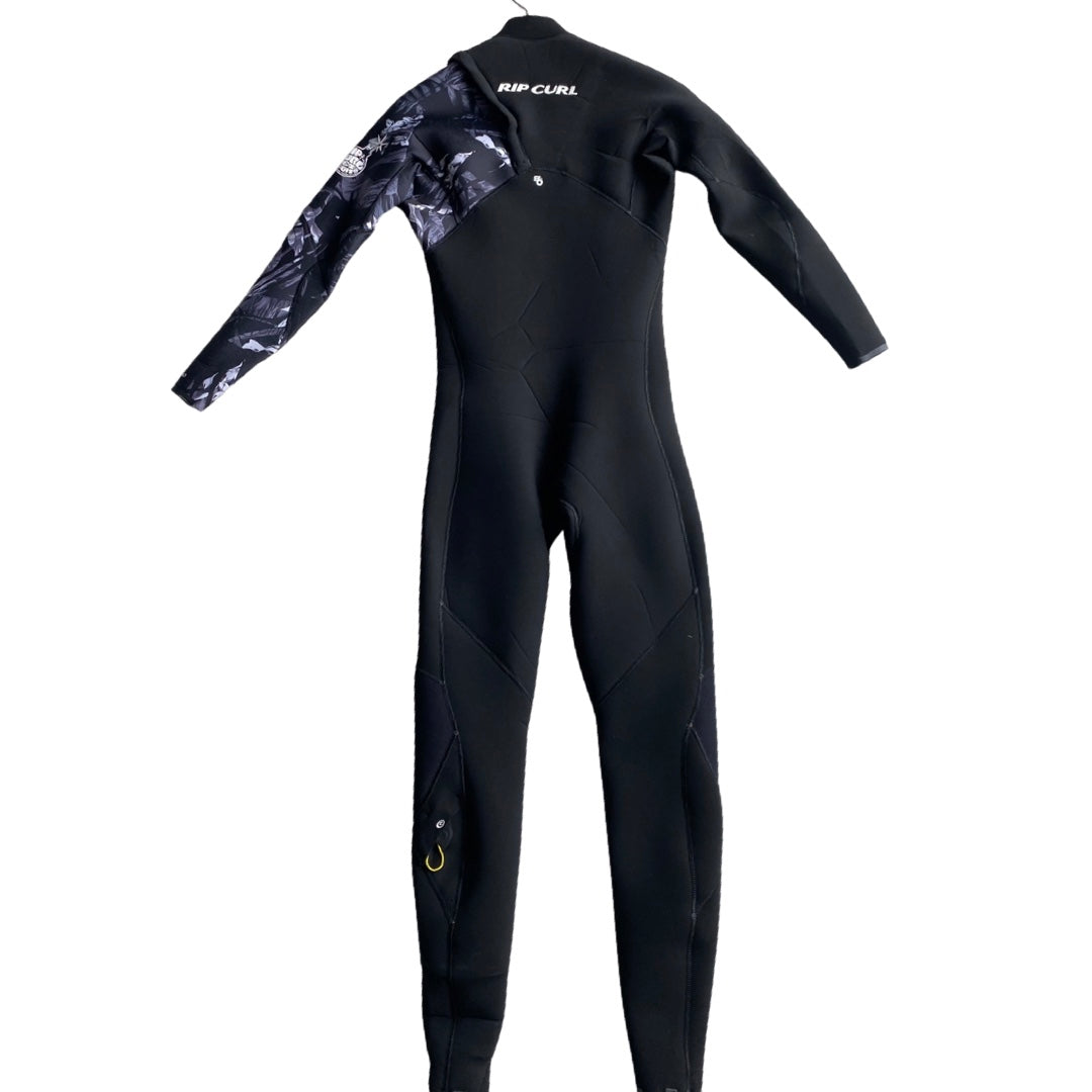 Rip Curl 3:2  Zip FreeSize 10 Black, Hibiscus Steamer P 16683