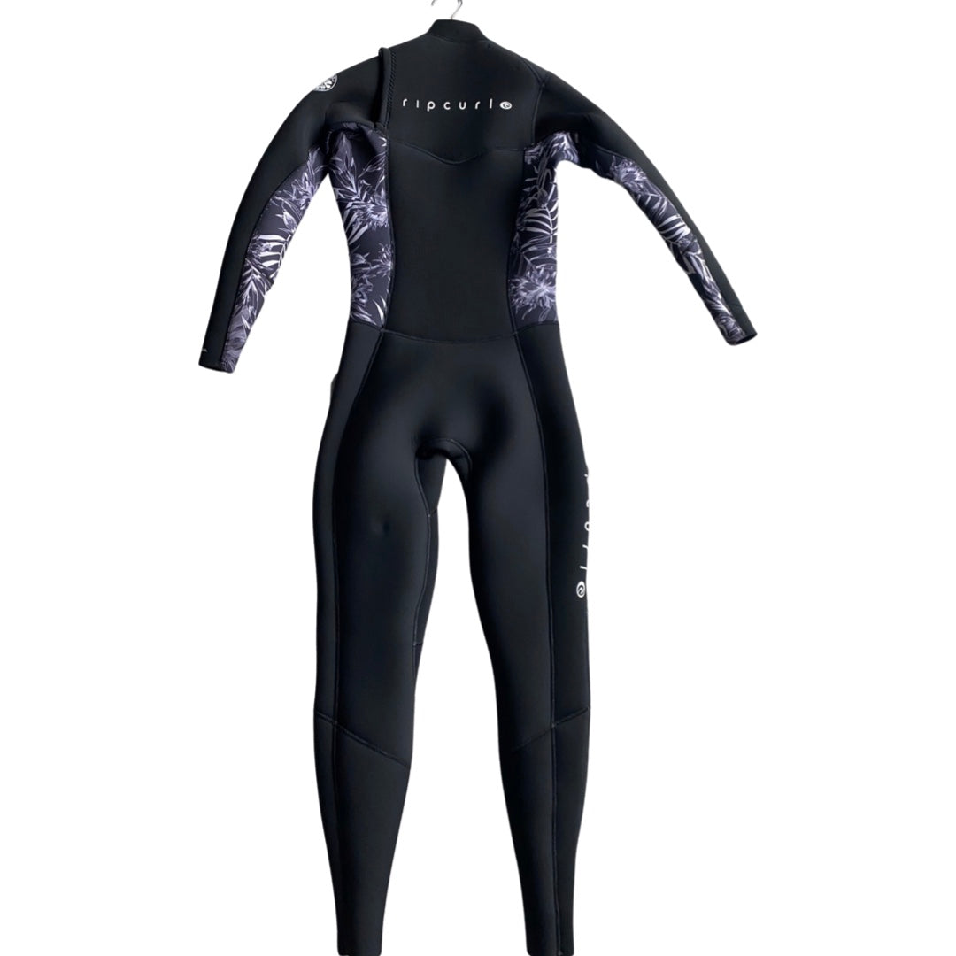 Rip Curl 4:3  Chest ZipSize 8 Black, Hibiscus Steamer P 16696