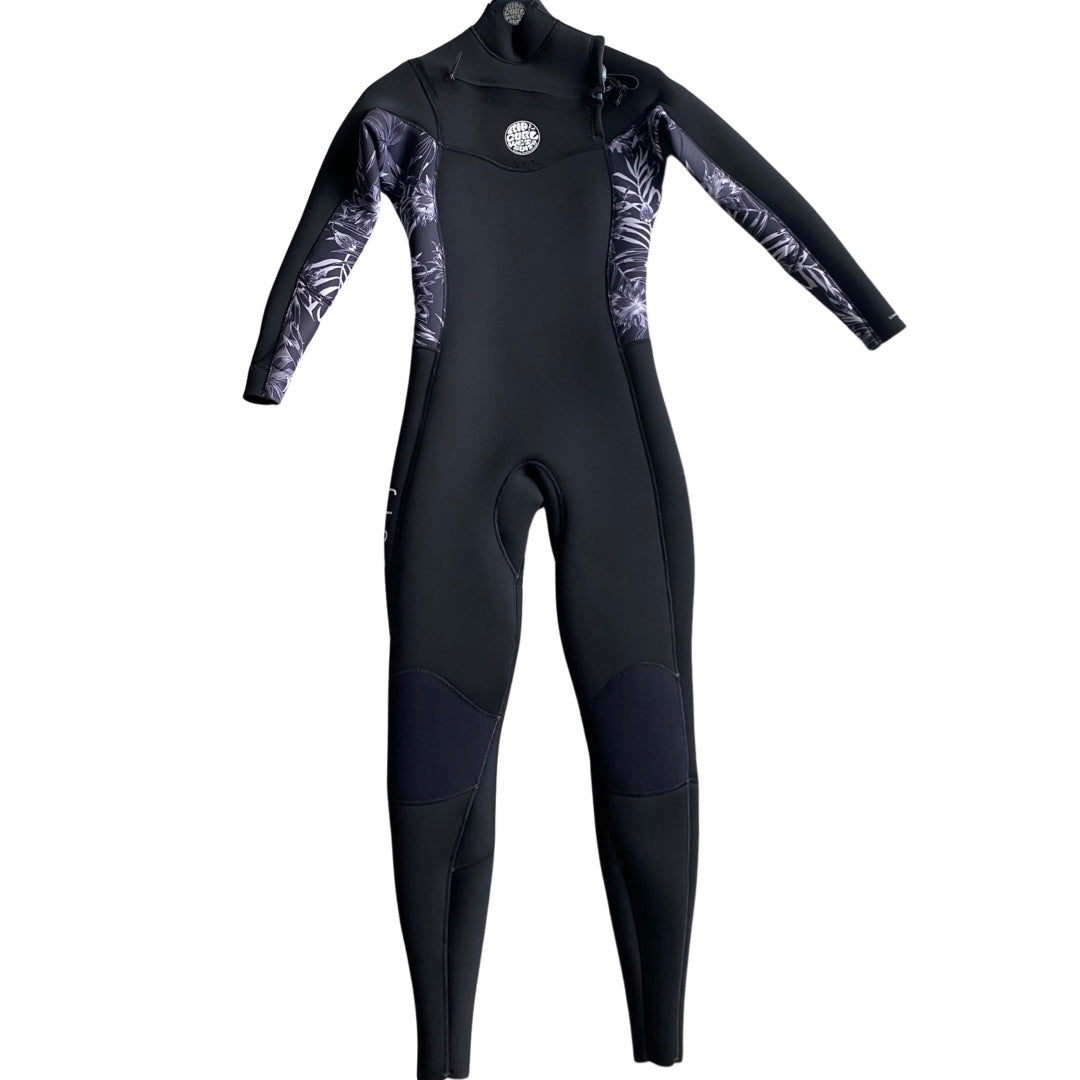 Rip Curl 4:3  Chest ZipSize 8 Black, Hibiscus Steamer P 16696