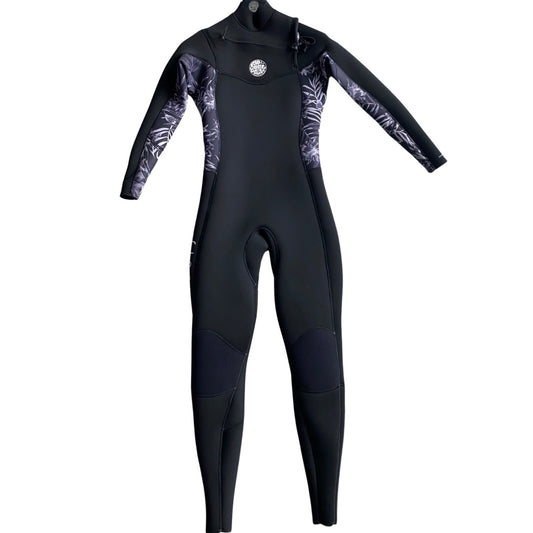 Rip Curl 4:3  Chest ZipSize 8 Black, Hibiscus Steamer P 16696